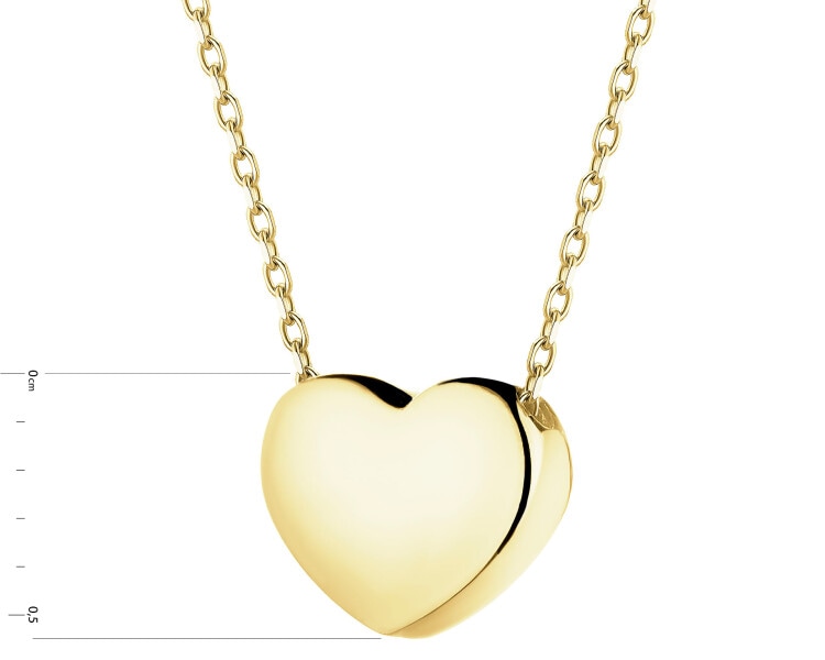 Złoty naszyjnik z cyrkonią - serce