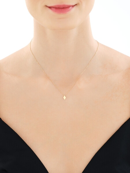 Złoty naszyjnik z cyrkonią