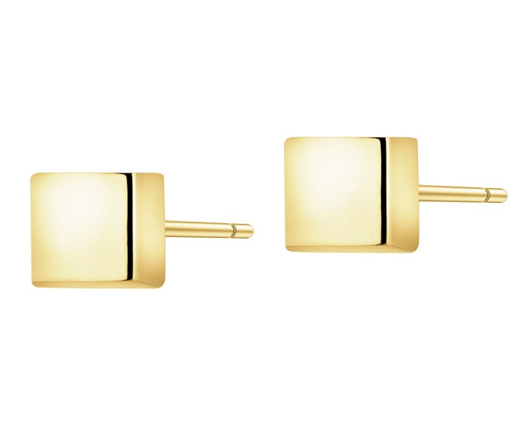 Złote kolczyki - kwadraty