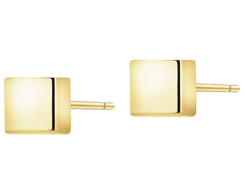 Złote kolczyki - kwadraty