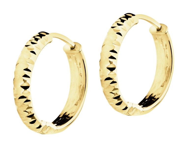 9 K Yellow Gold Hoop Earring