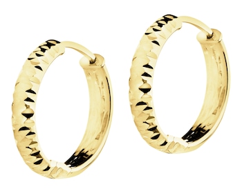 9 K Yellow Gold Hoop Earring