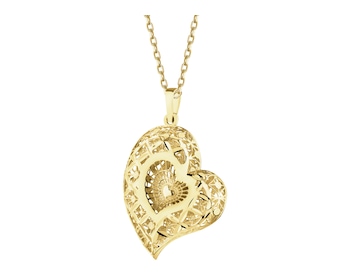 Złota zawieszka - serce