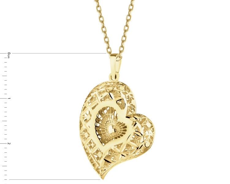 Złota zawieszka - serce