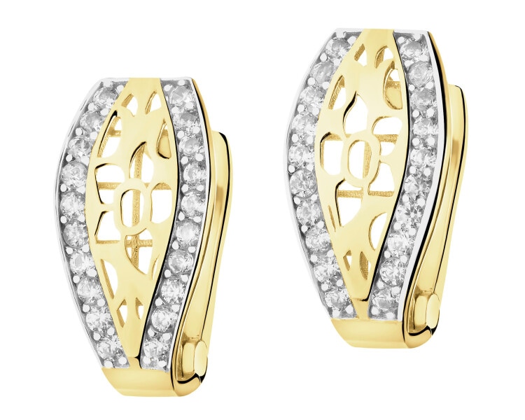 Zlaté náušnice se zirkony