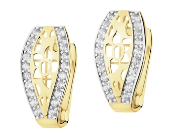 Złote kolczyki z cyrkoniami