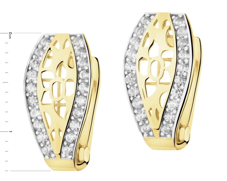 Złote kolczyki z cyrkoniami