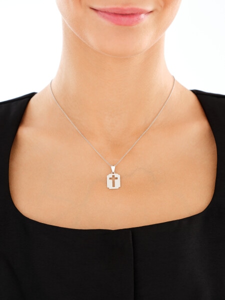 Zawieszka srebrna - krzyż