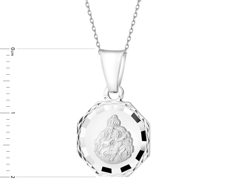 Stříbrný přívěsek - medailon škapulíř