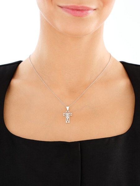 Zawieszka srebrna - krzyż