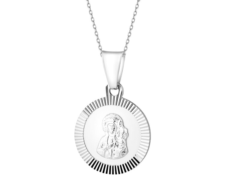 Zawieszka srebrna - medalik Matka Boska Częstochowska