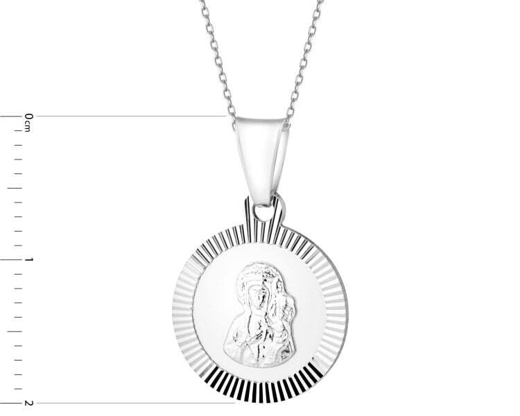 Stříbrný přívěsek - medailonek - Matka Boží Čenstochovská