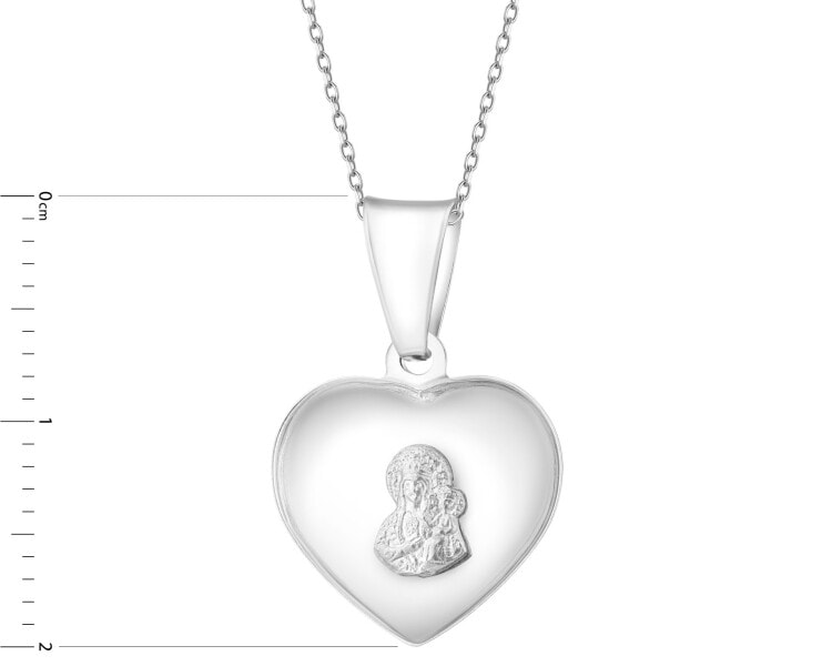 Stříbrný přívěsek - medailonek - Matka Boží Čenstochovská