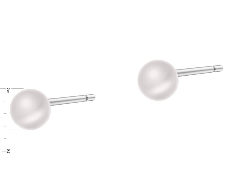 Kolczyki srebrne z perłami