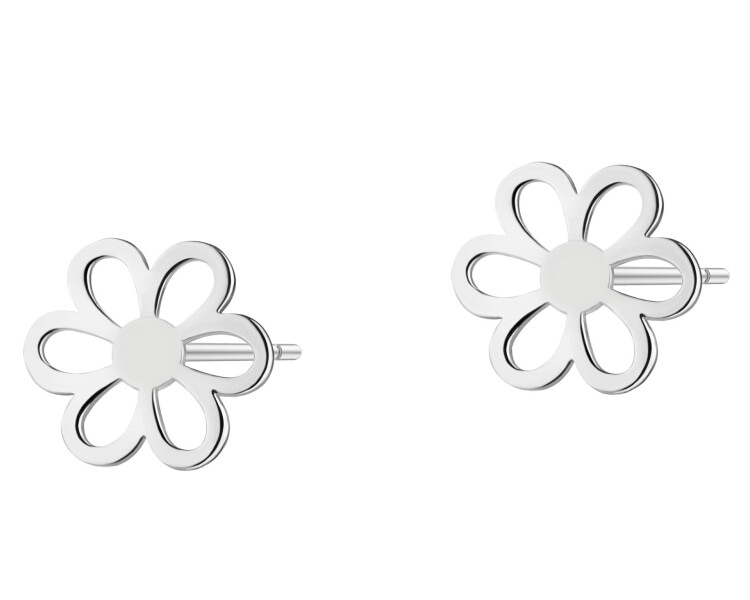 Kolczyki srebrne - kwiaty