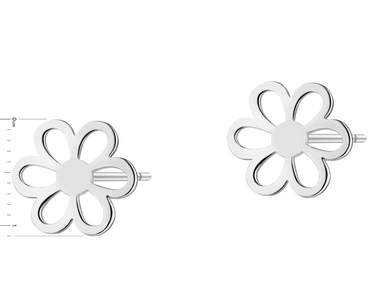 Stříbrné náušnice - květy