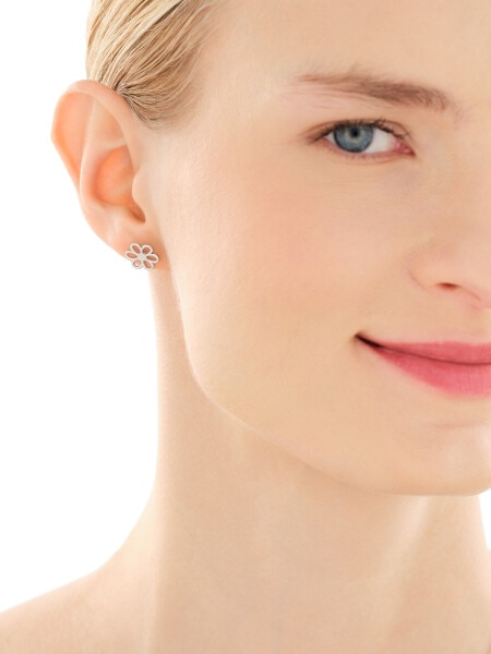 Kolczyki srebrne - kwiaty