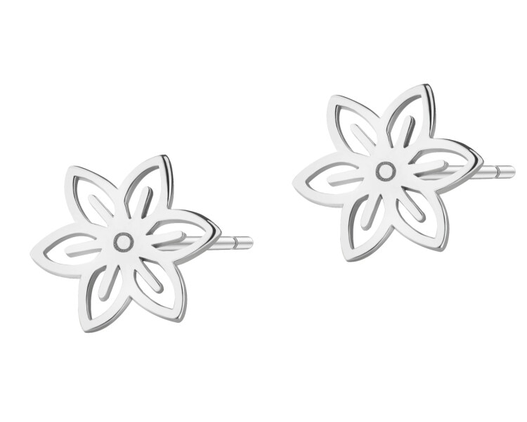 Kolczyki srebrne - kwiaty