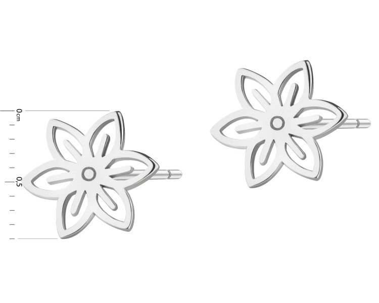 Stříbrné náušnice - květy