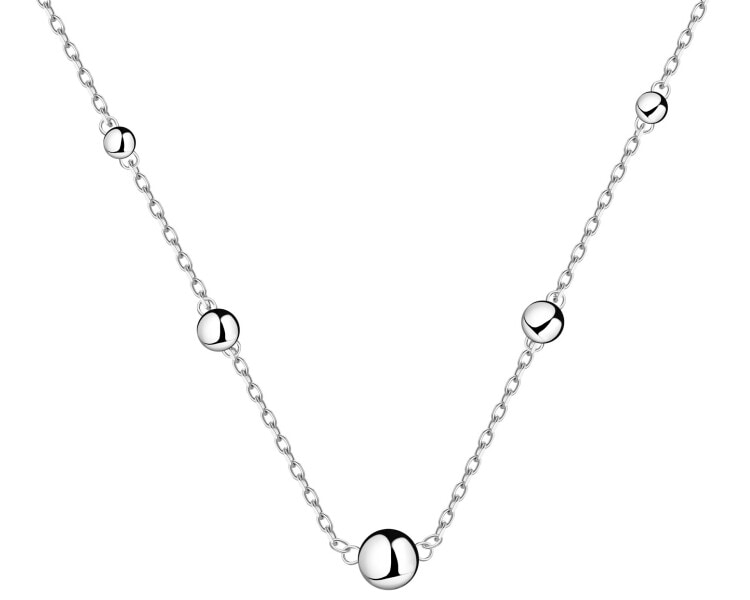 Naszyjnik srebrny - kulki