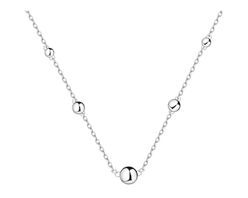 Naszyjnik srebrny - kulki