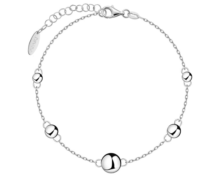 Bransoletka srebrna - kulki
