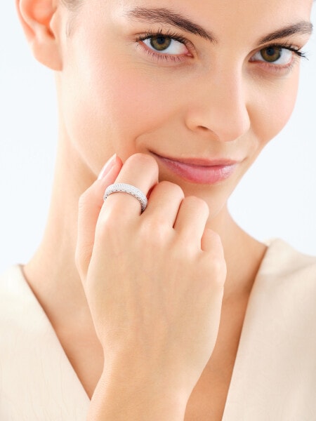 Pierścionek srebrny z cyrkoniami - Eternity