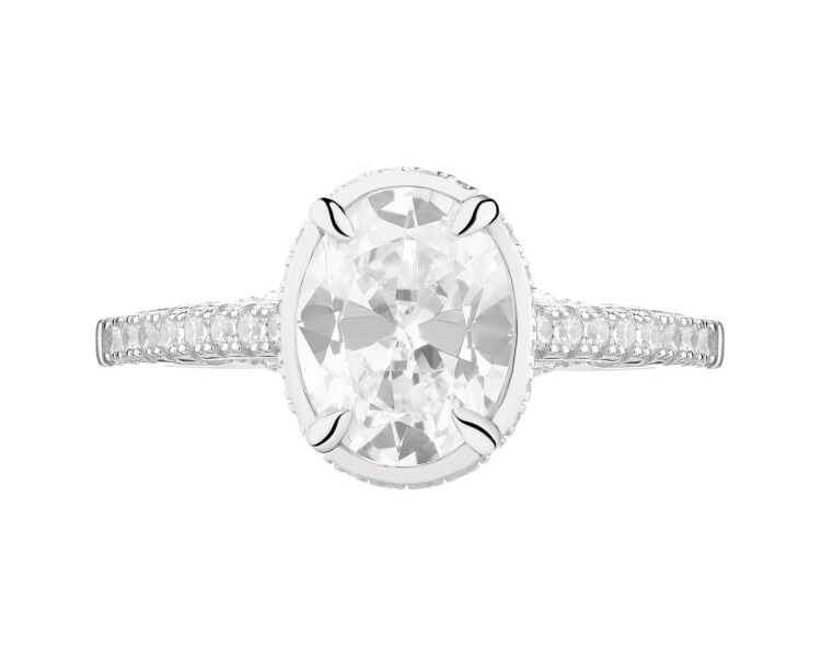 Stříbrný prsten se zirkony