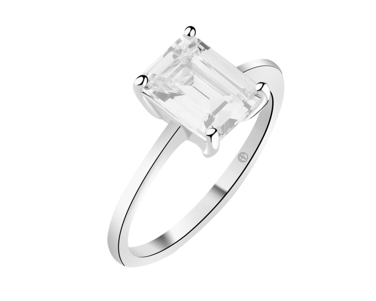 Pierścionek srebrny z cyrkonią