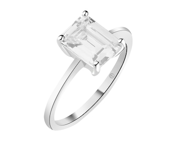 Pierścionek srebrny z cyrkonią