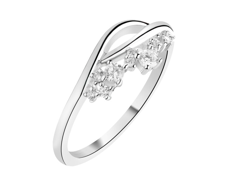 Pierścionek srebrny z cyrkoniami