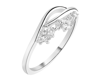 Pierścionek srebrny z cyrkoniami