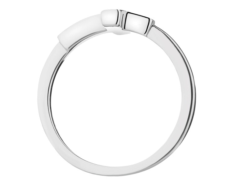 Stříbrný prsten - kříž