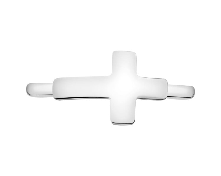 Stříbrný prsten - kříž