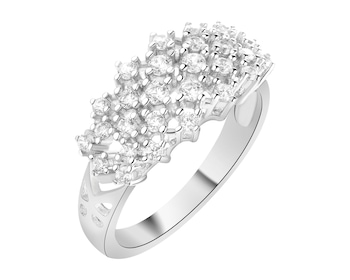 Pierścionek srebrny z cyrkoniami