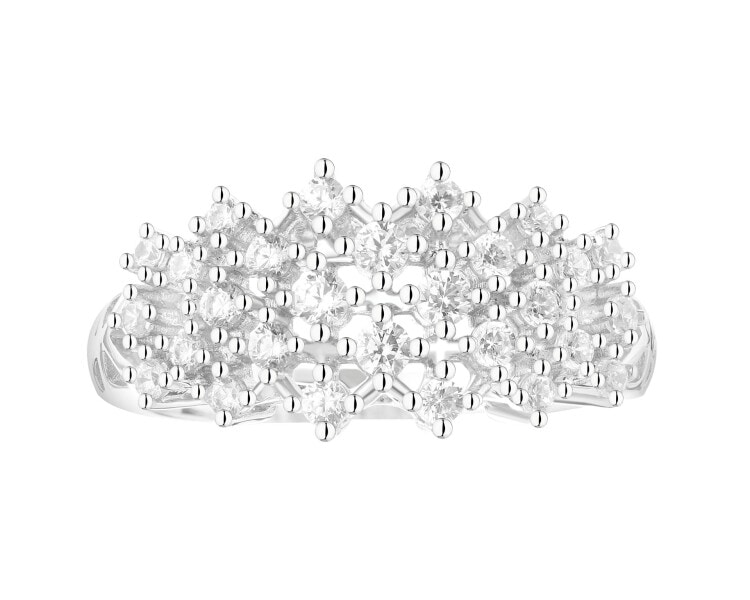 Pierścionek srebrny z cyrkoniami