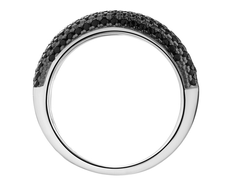 Stříbrný prsten se zirkony