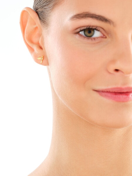 Kolczyki srebrne z cyrkoniami - kolibry