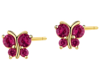 Kolczyki srebrne z cyrkoniami - motyle