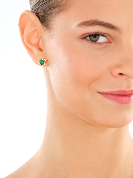 Kolczyki srebrne z cyrkoniami - żaby