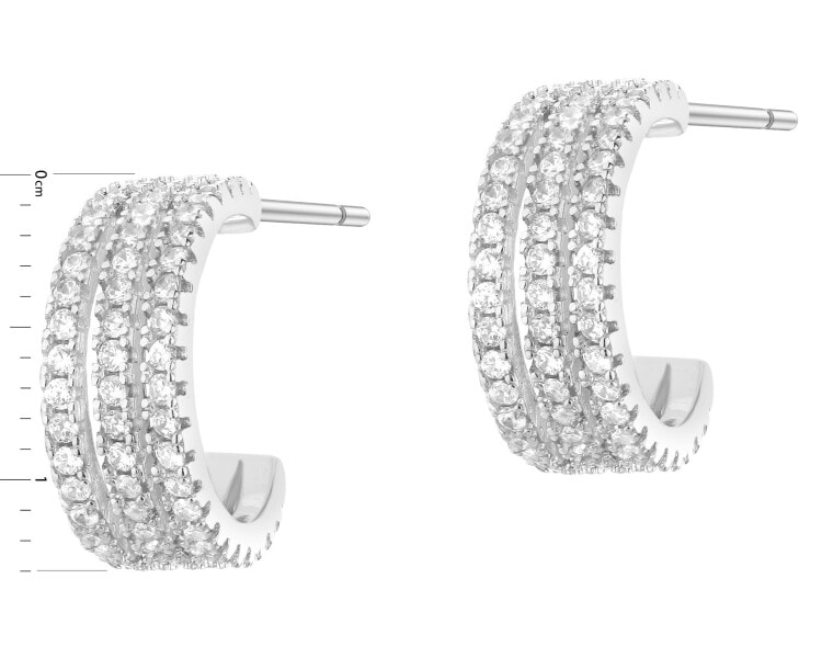 Kolczyki srebrne z cyrkoniami