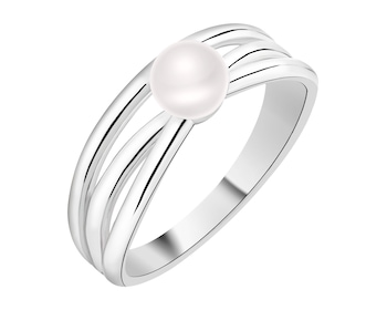 Pierścionek srebrny z perłą