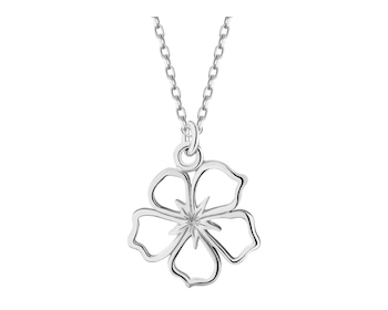 Naszyjnik srebrny - kwiat