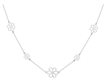 Naszyjnik srebrny - kwiaty