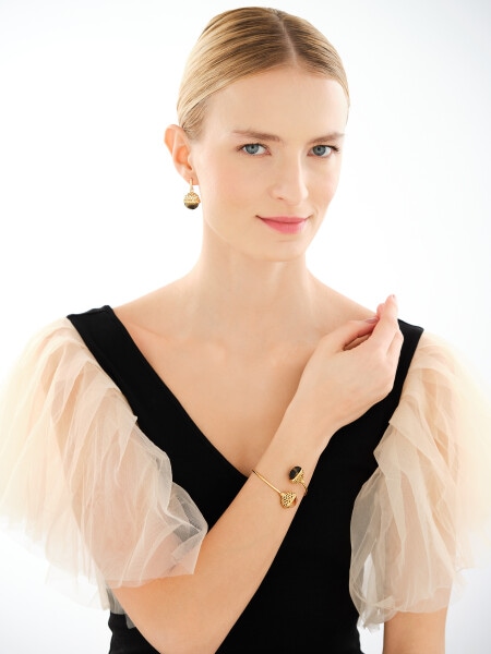 Bransoletka srebrna z bursztynem