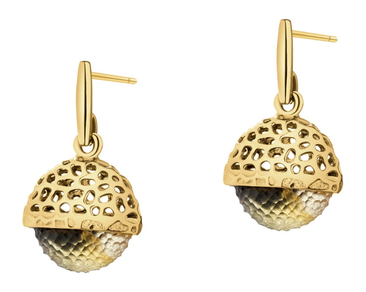 Kolczyki srebrne z bursztynem