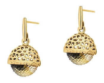 Kolczyki srebrne z bursztynem