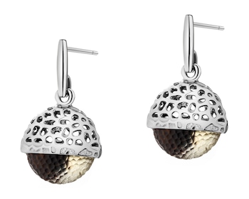 Kolczyki srebrne z bursztynem