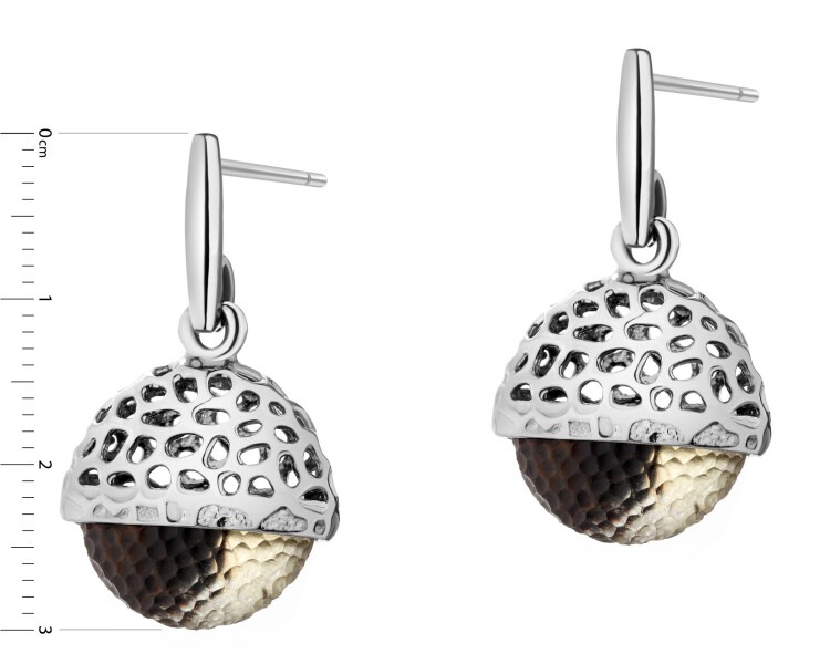 Kolczyki srebrne z bursztynem