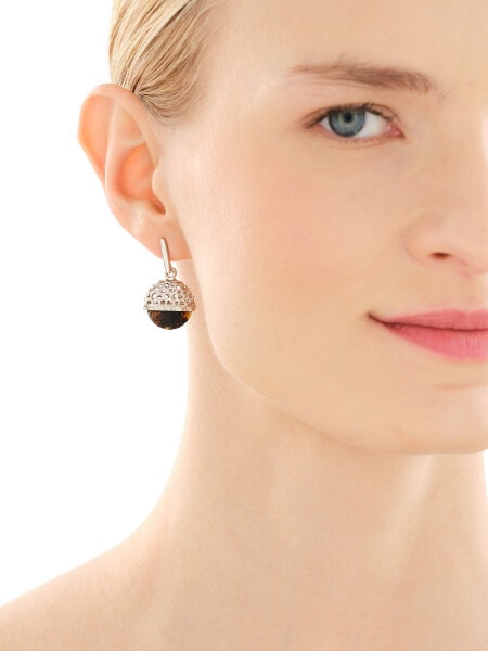 Kolczyki srebrne z bursztynem